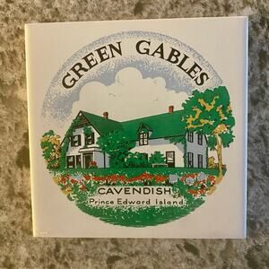 Vtg Collector Ceramic Trivet 6 x 6 Green Gables Cavendish Prince Edward Island